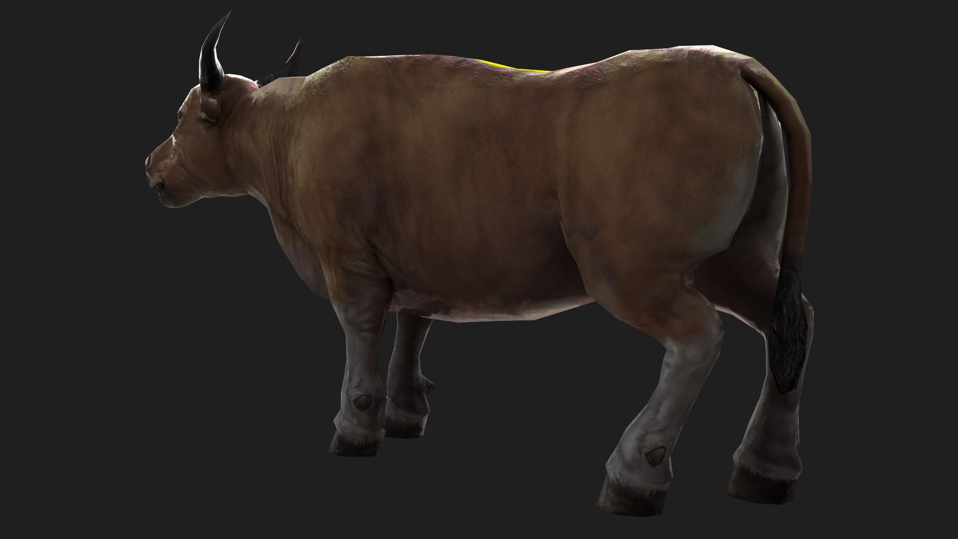 Lowpoly PBR Game Ready Bull Animation 3D Model - TurboSquid 2097036