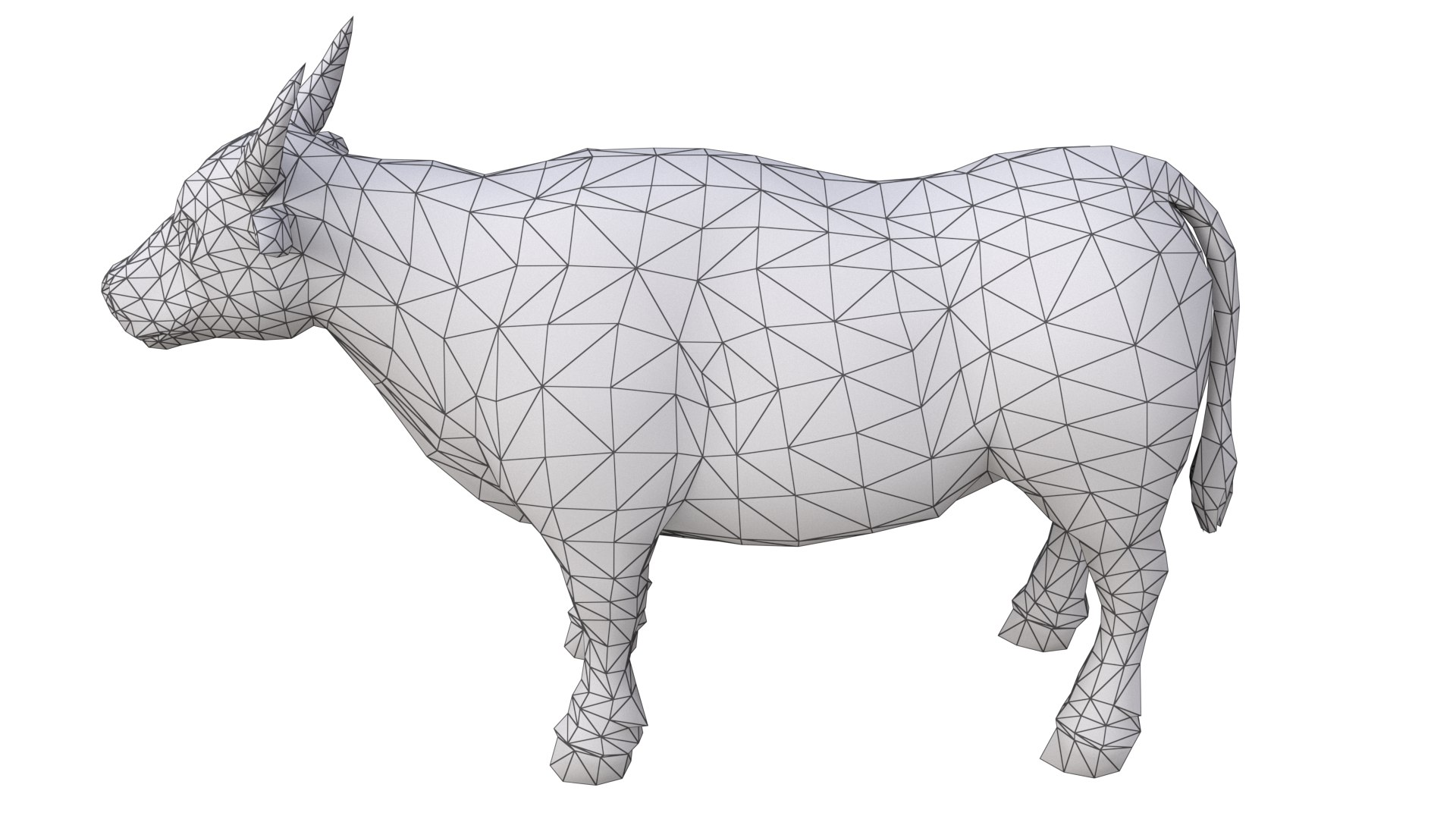 Lowpoly PBR Game Ready Bull Animation 3D Model - TurboSquid 2097036
