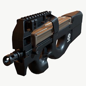 Arma de jogo P90 Modelo 3D $39 - .3ds .blend .c4d .fbx .max .ma