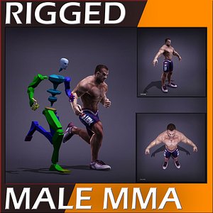 realistic male body - 3d model
