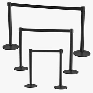 Airport Stanchions Black