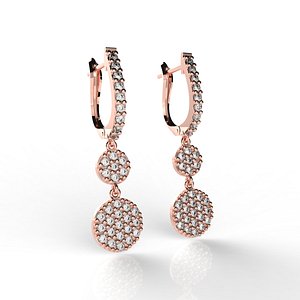 Klep Jepit 3 earring 3D model