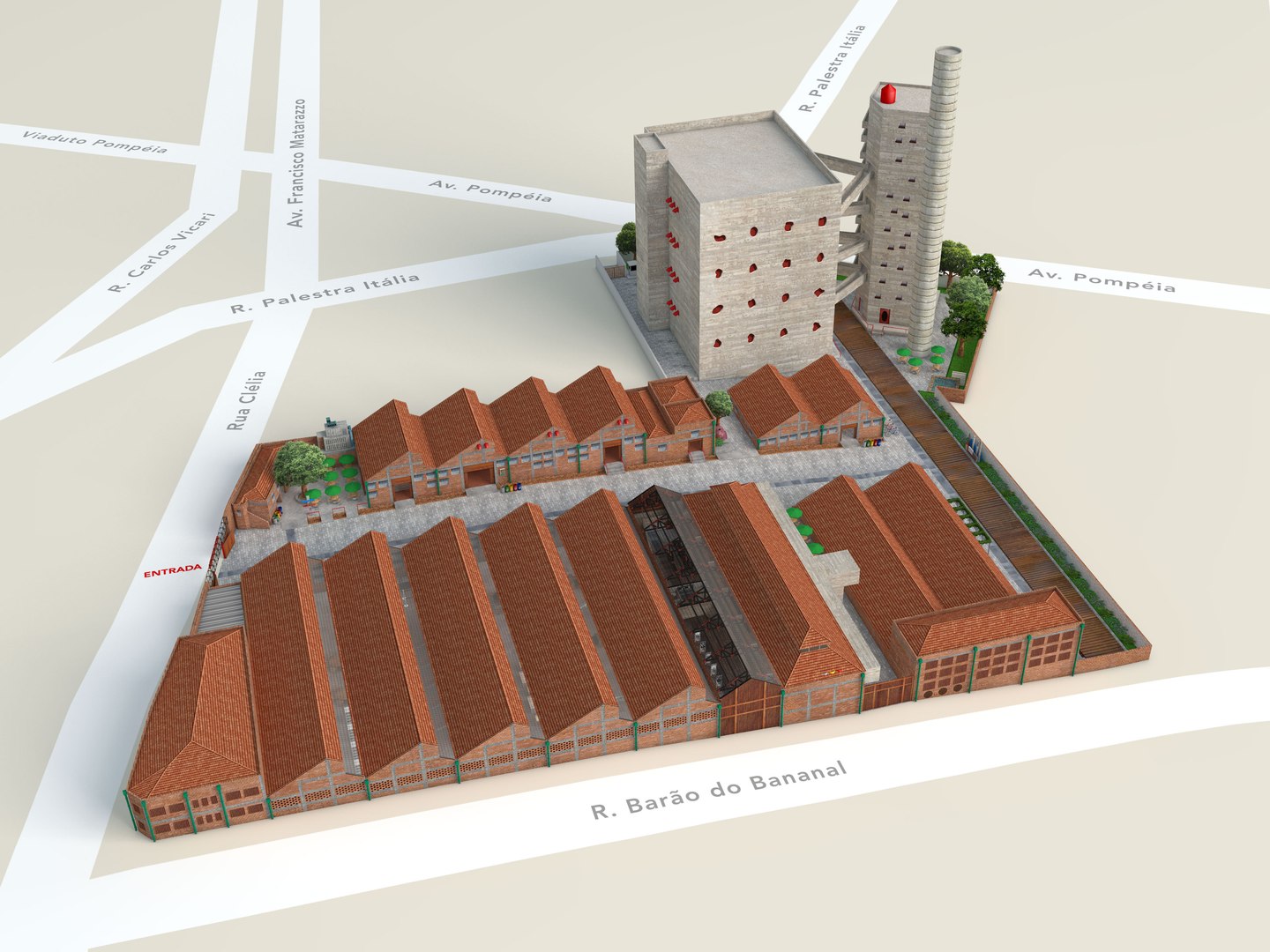 Sesc Pompeia by Lina Bo Bardi 3D model https://p.turbosquid.com/ts-thumb/M1/GaVNST/Uf/3dsescpompeiafechado/jpg/1643830972/1920x1080/fit_q87/c47d542ed619490f304d39125670d2d68c094992/3dsescpompeiafechado.jpg