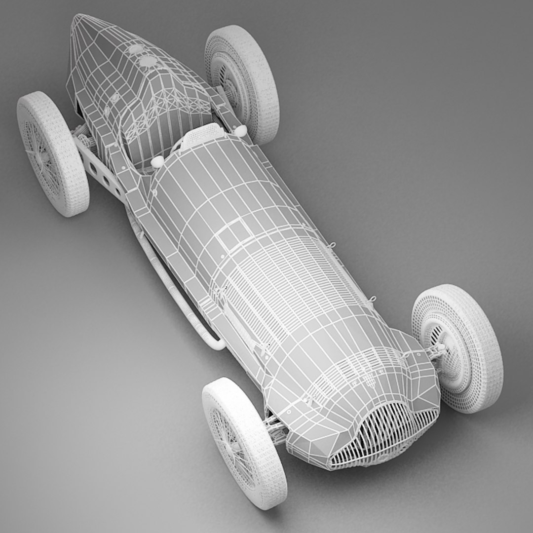 3d Model Mercedes-benz Antique Racing Car