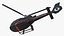 Helicóptero ligero Airbus H130 negro y rojo con interior equipado