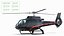 Helicóptero ligero Airbus H130 negro y rojo con interior equipado