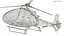 Helicóptero ligero Airbus H130 negro y rojo con interior equipado