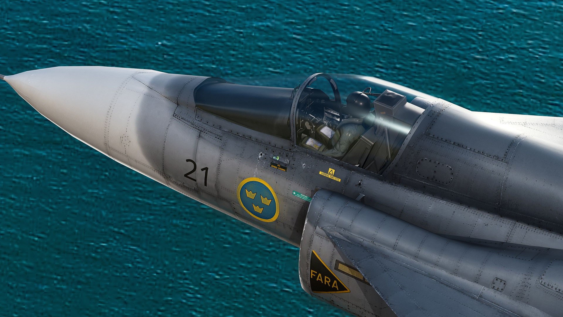 3D Saab 37 Viggen With High Resolution Cocpit - Multiple Decals Set ...