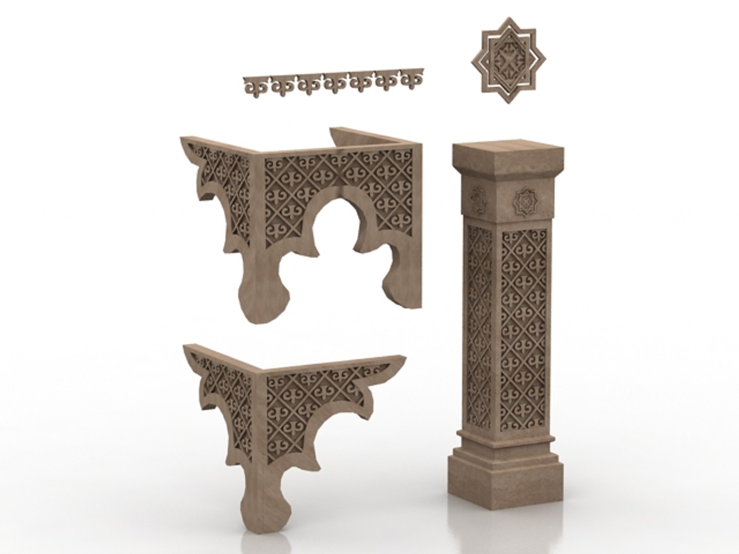 Islamic Columns Model - TurboSquid 1375383