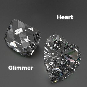 3d cutted gems