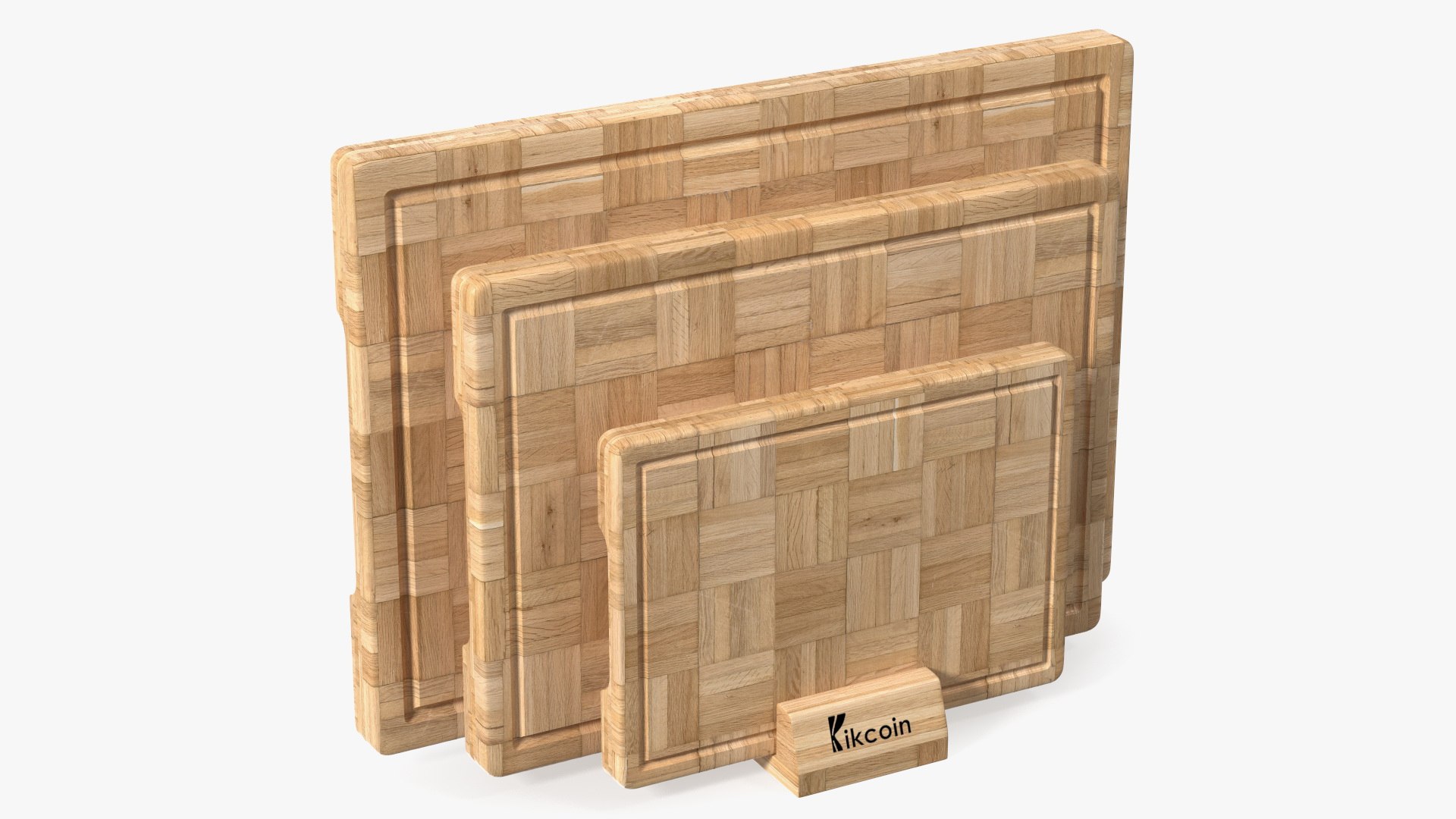 Kitchen Cutting Boards with Holder Light 3D model preview