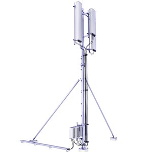 Rooftop Cellular Tower Station 69 3D model