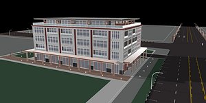 3D model Mixed Use Building Multi Family American Modern