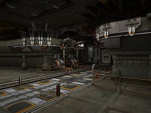 space station passage science fiction 3D model