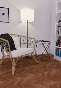 Rattan Chair IKEA STOCKHOLM2017 3D model