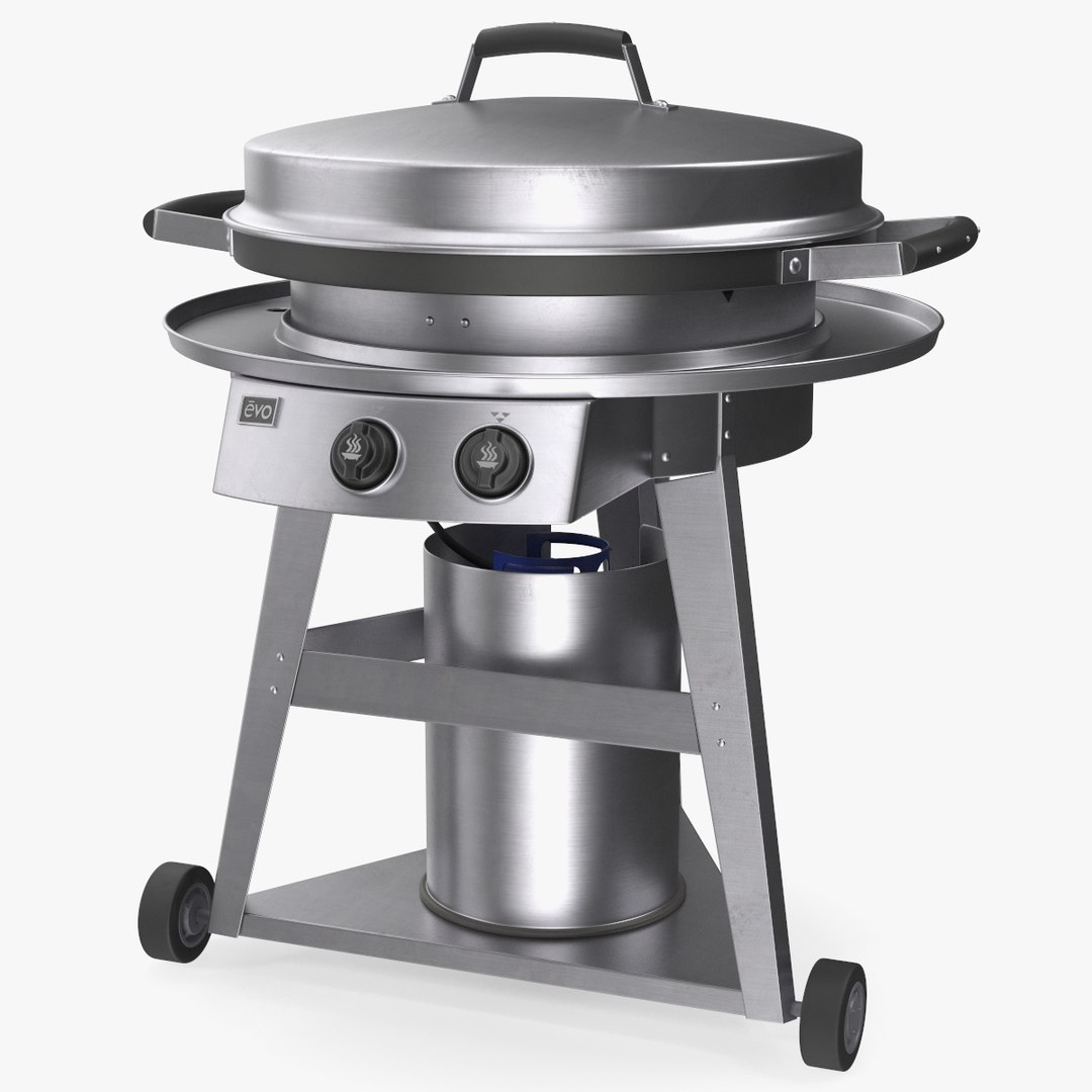 Evo Residential Professional Wheeled Cart Griddle 3D model preview
