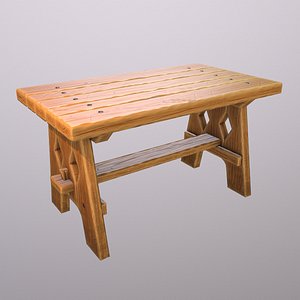 3D Stylized medieval table