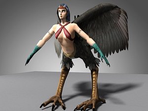 harpy character 3d max