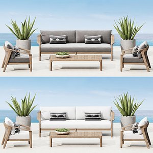 3D model outdoor furniture malta teak