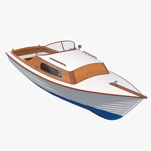 3d seal motorboat model