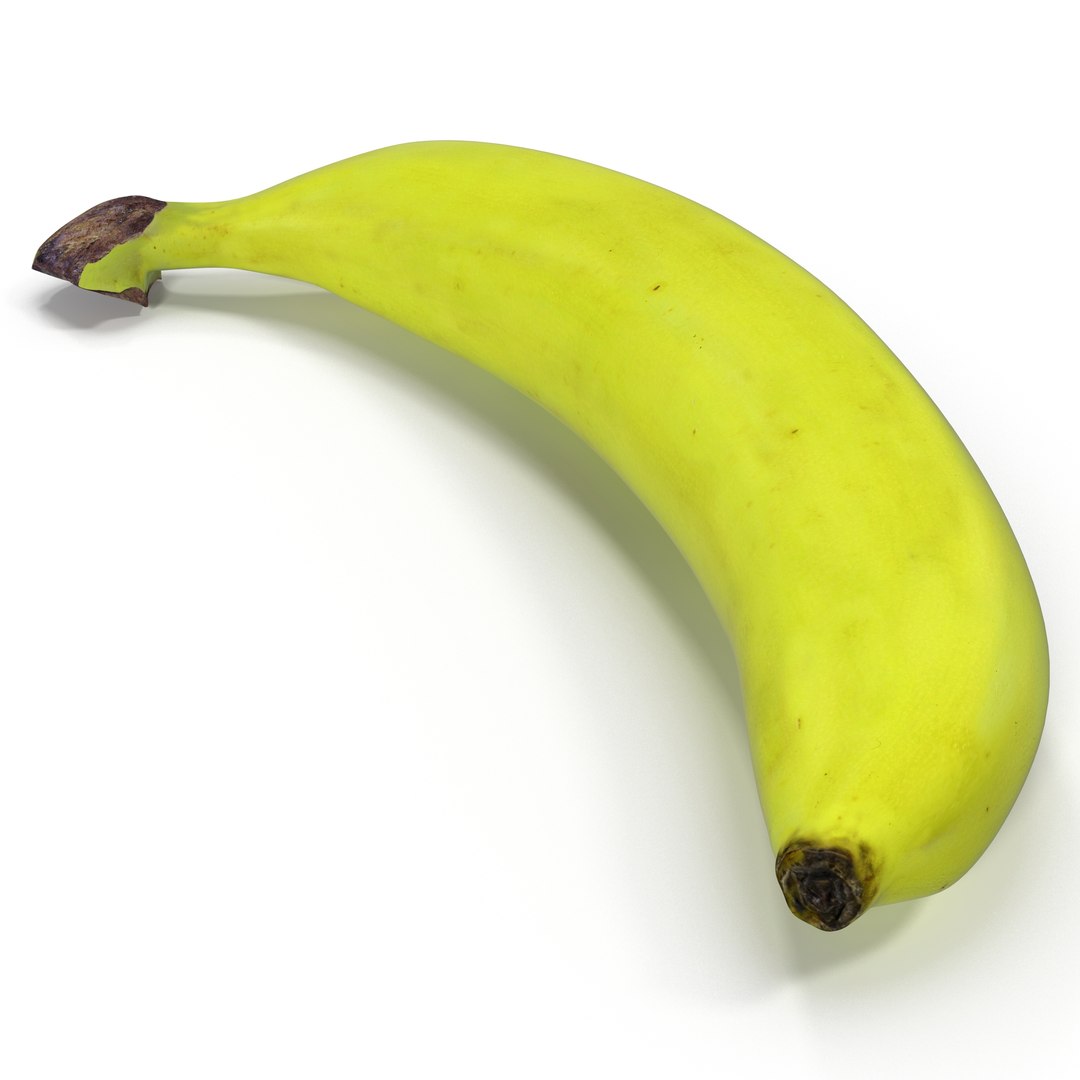 Green Banana 3D Model 3D model preview