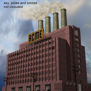 factory building 3d model