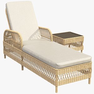Wooden Sun Lounger model