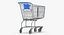 3D model metal shopping cart 01
