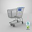 3D model metal shopping cart 01