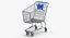 3D model metal shopping cart 01