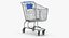 3D model metal shopping cart 01