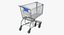 3D model metal shopping cart 01