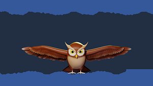 OWL 3D Cartoon Rigged Model - Blender