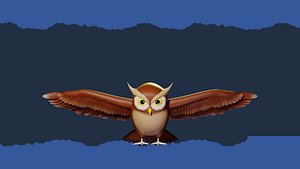 OWL 3D Cartoon Rigged Model - Blender