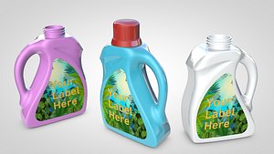 softener bottles 3d model