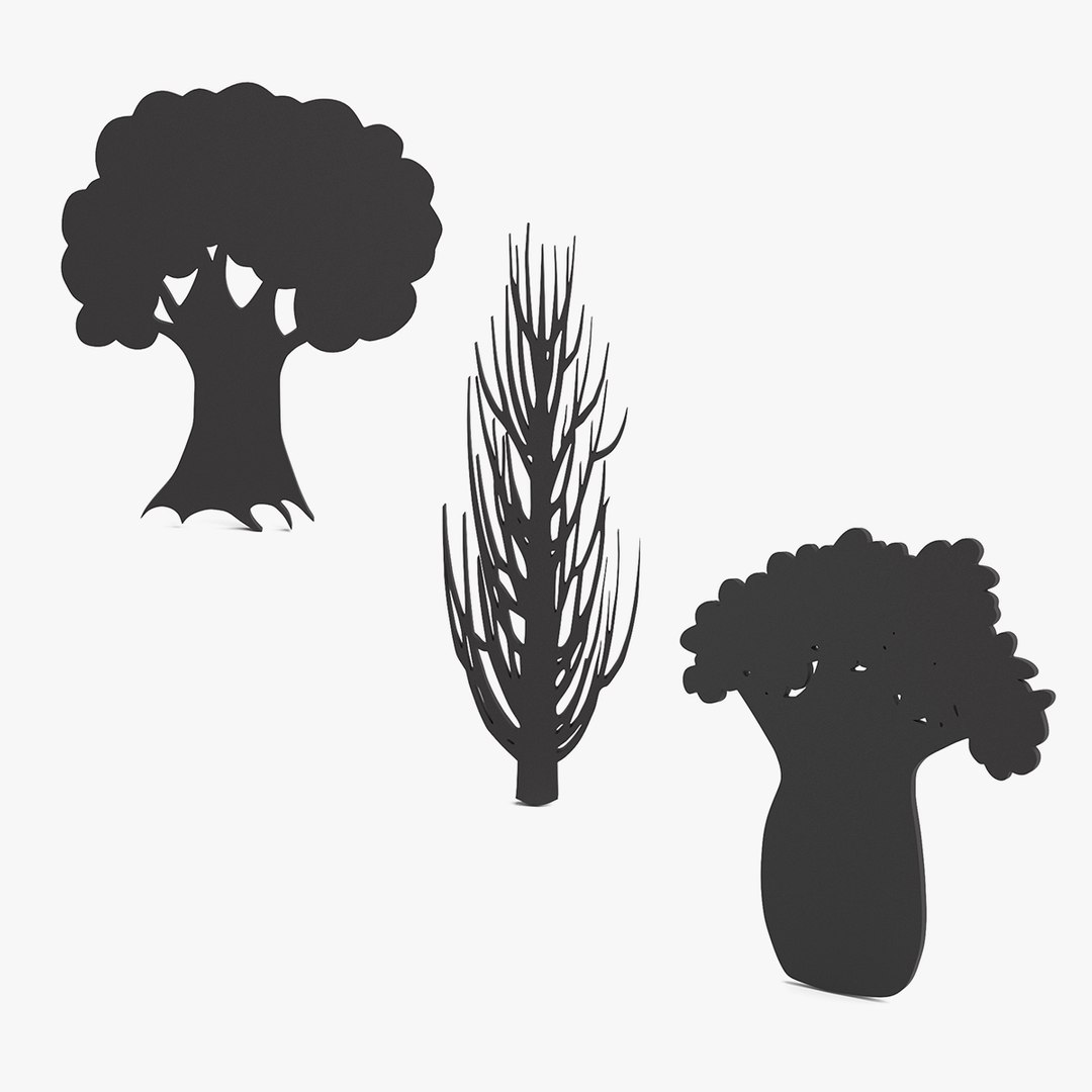 Plant Silhouettes Collection 4 3D model preview