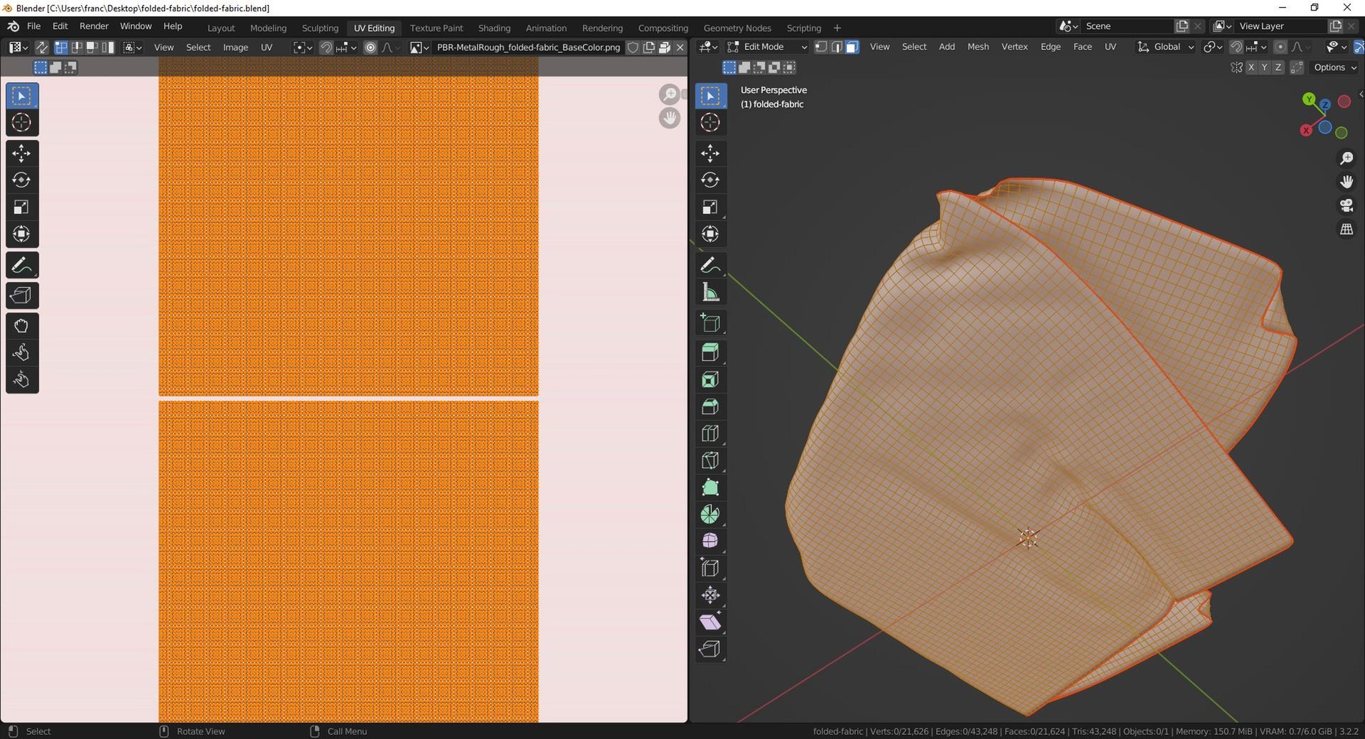 3D Folded Fabric Model - TurboSquid 1984539