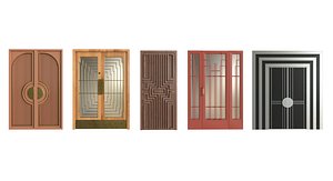 Art Deco Door Set 5 Stylish 3D models 3D model