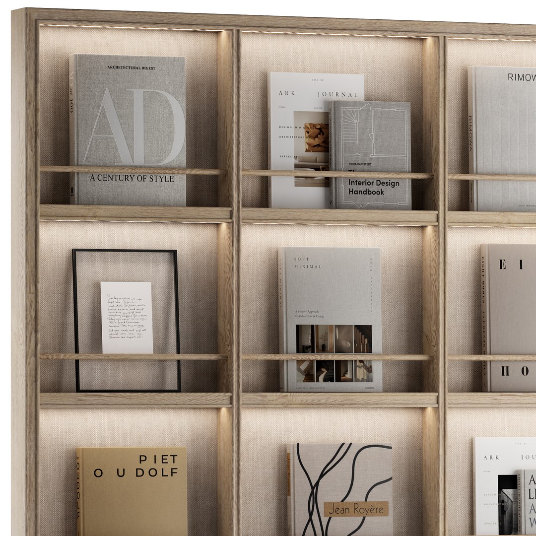 Bookcase Slim 3D Model - TurboSquid 2377521