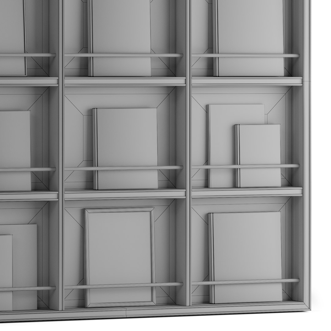 Bookcase Slim 3D Model - TurboSquid 2377521