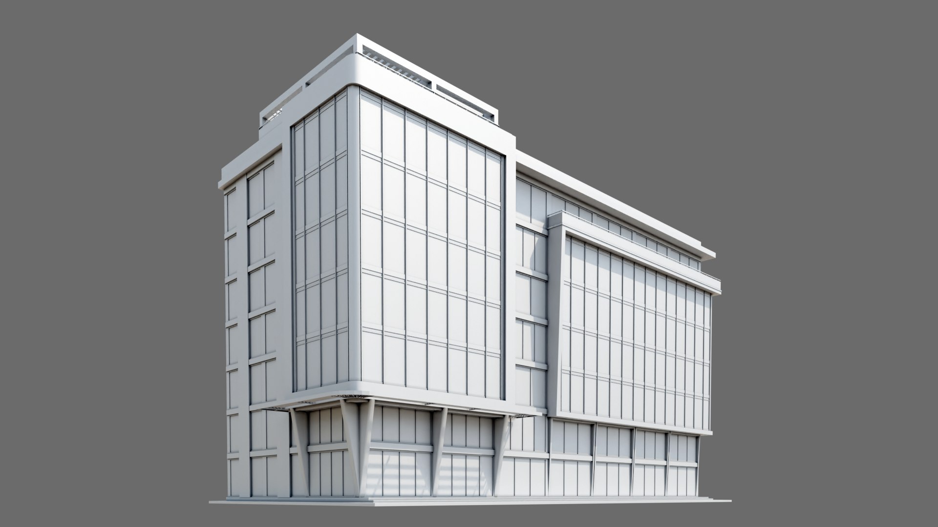 3D Office Building Model - TurboSquid 2029027