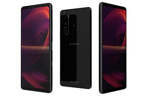 Sony Xperia 5 III Black Low Poly model