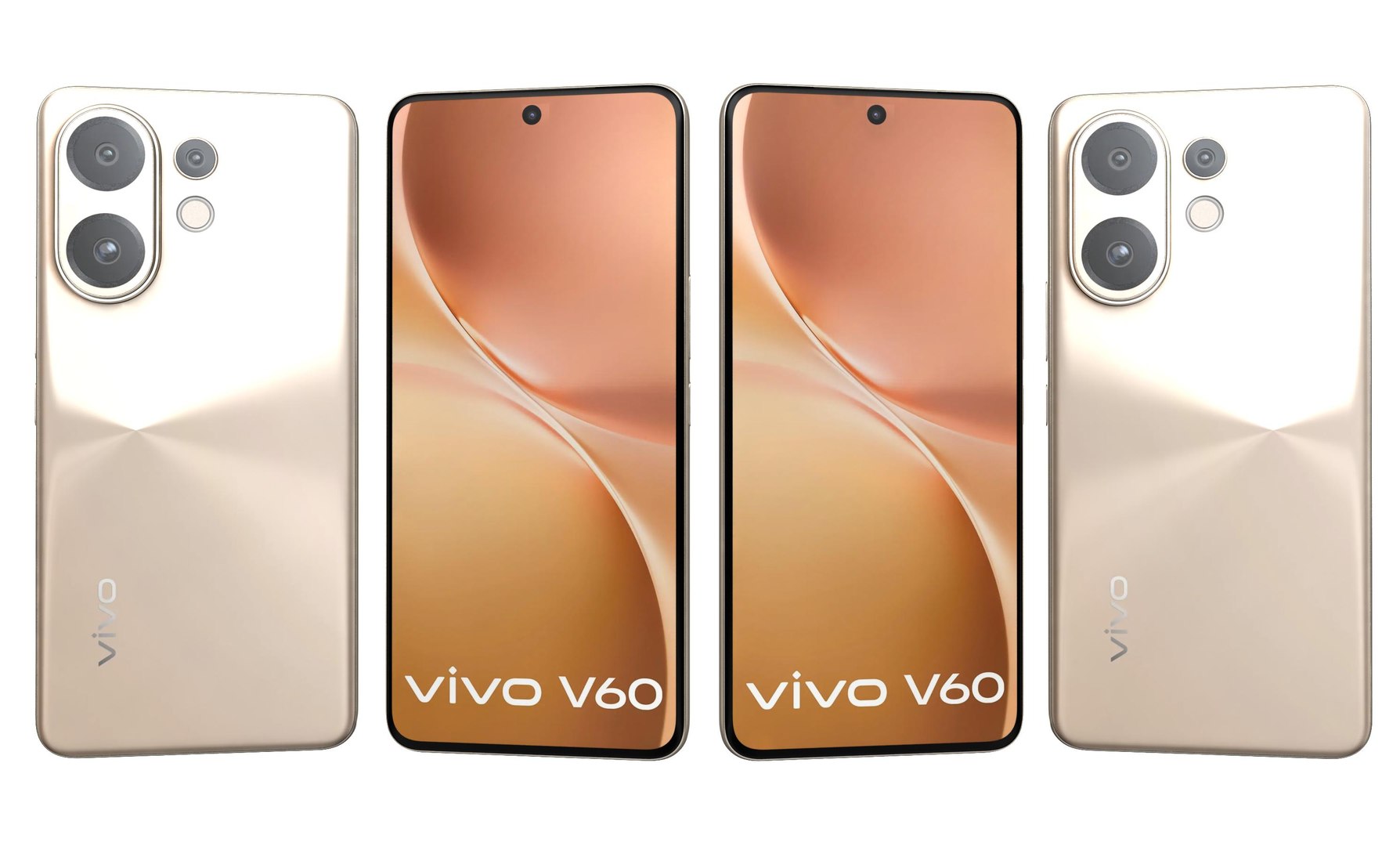 3D Vivo V60 5G Gold TurboSquid 2451542