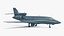 Business Jet Dassault 900 Simplified Rigged for Cinema 4D 3D model