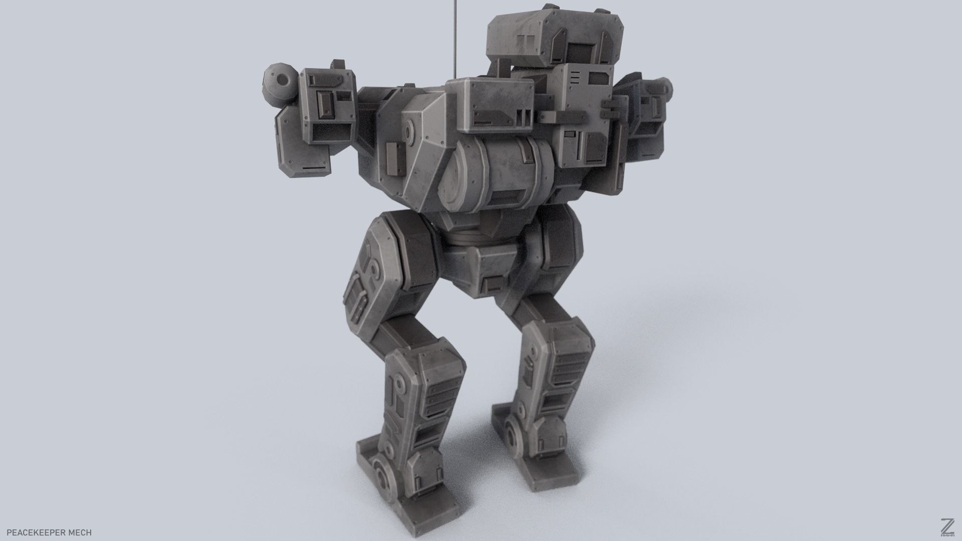 Peacekeeper Mech 3D Model - TurboSquid 2301015