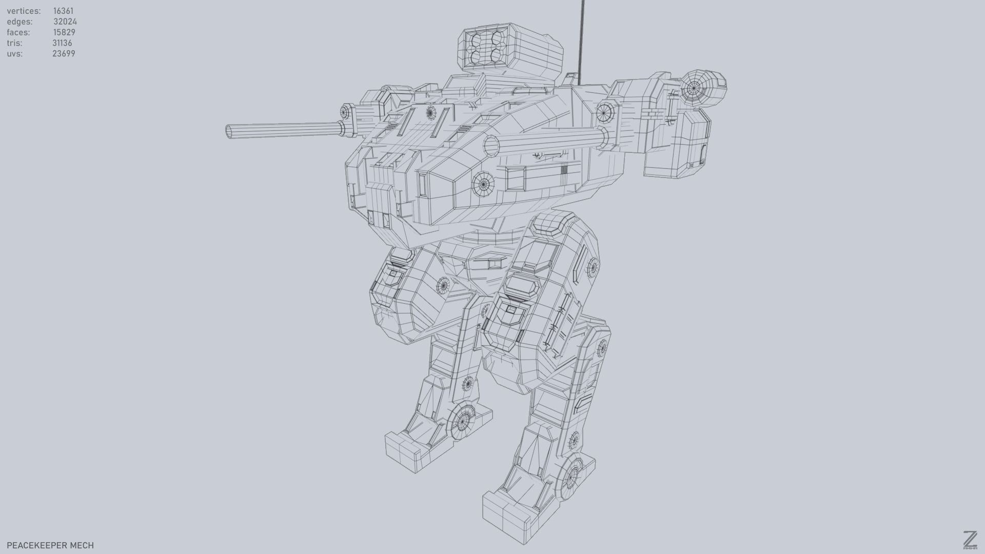 Peacekeeper Mech 3D Model - TurboSquid 2301015