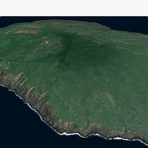 3D Pinzon Island Galapagos Islands model