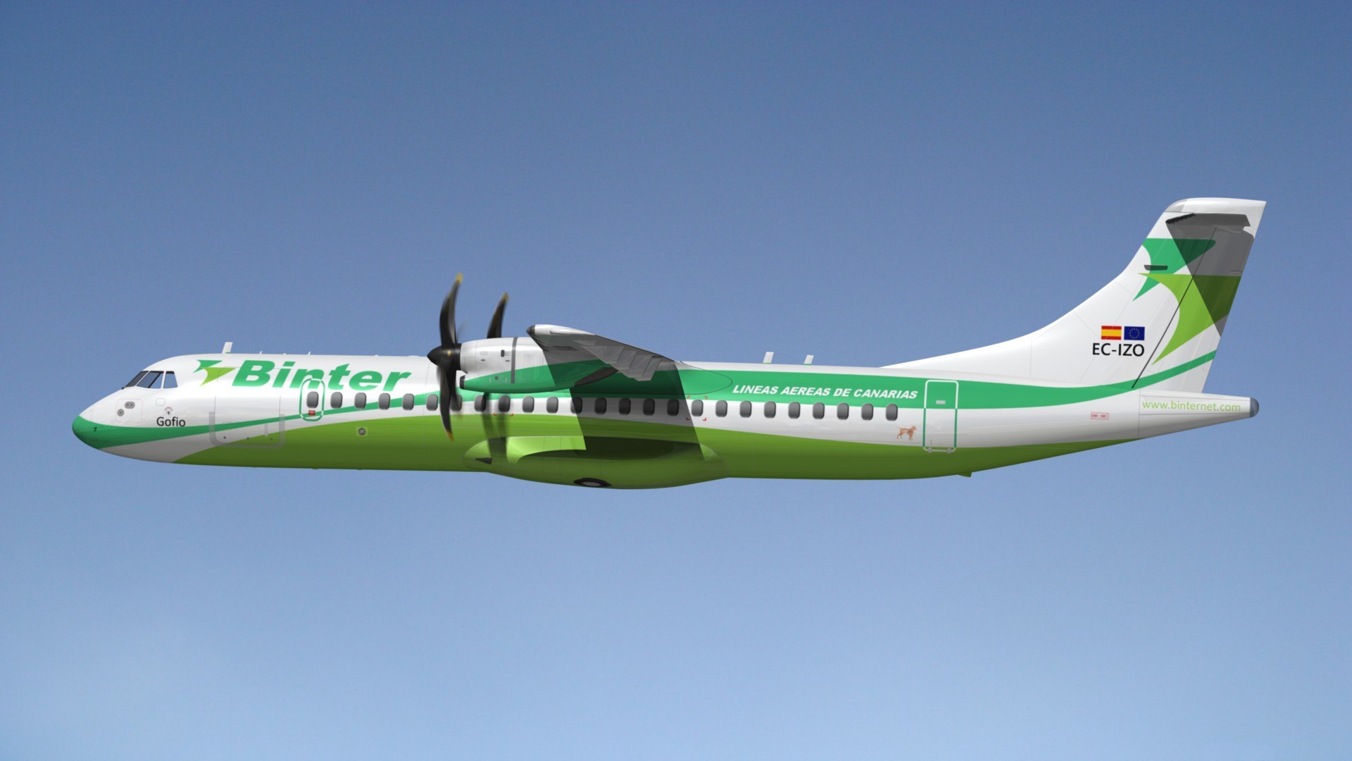 Atr 72 Binter 3d Model