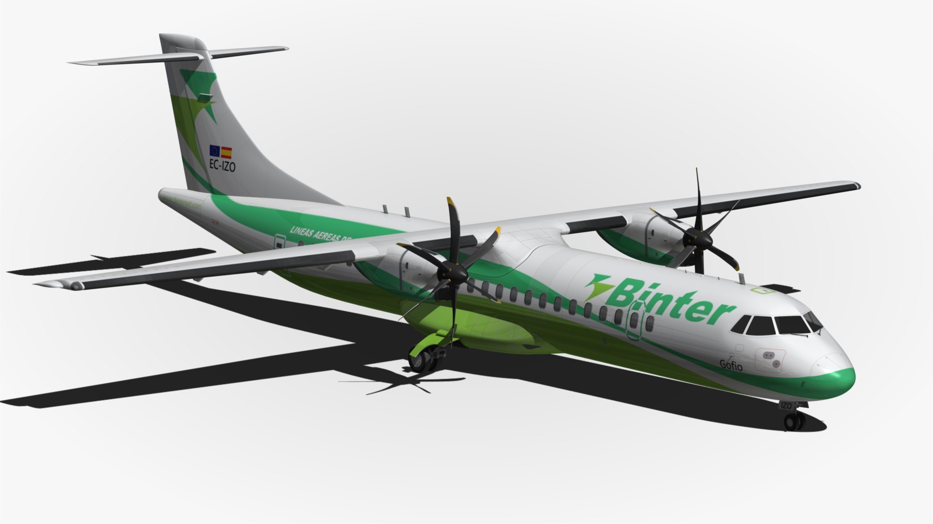 Atr 72 Binter 3d Model
