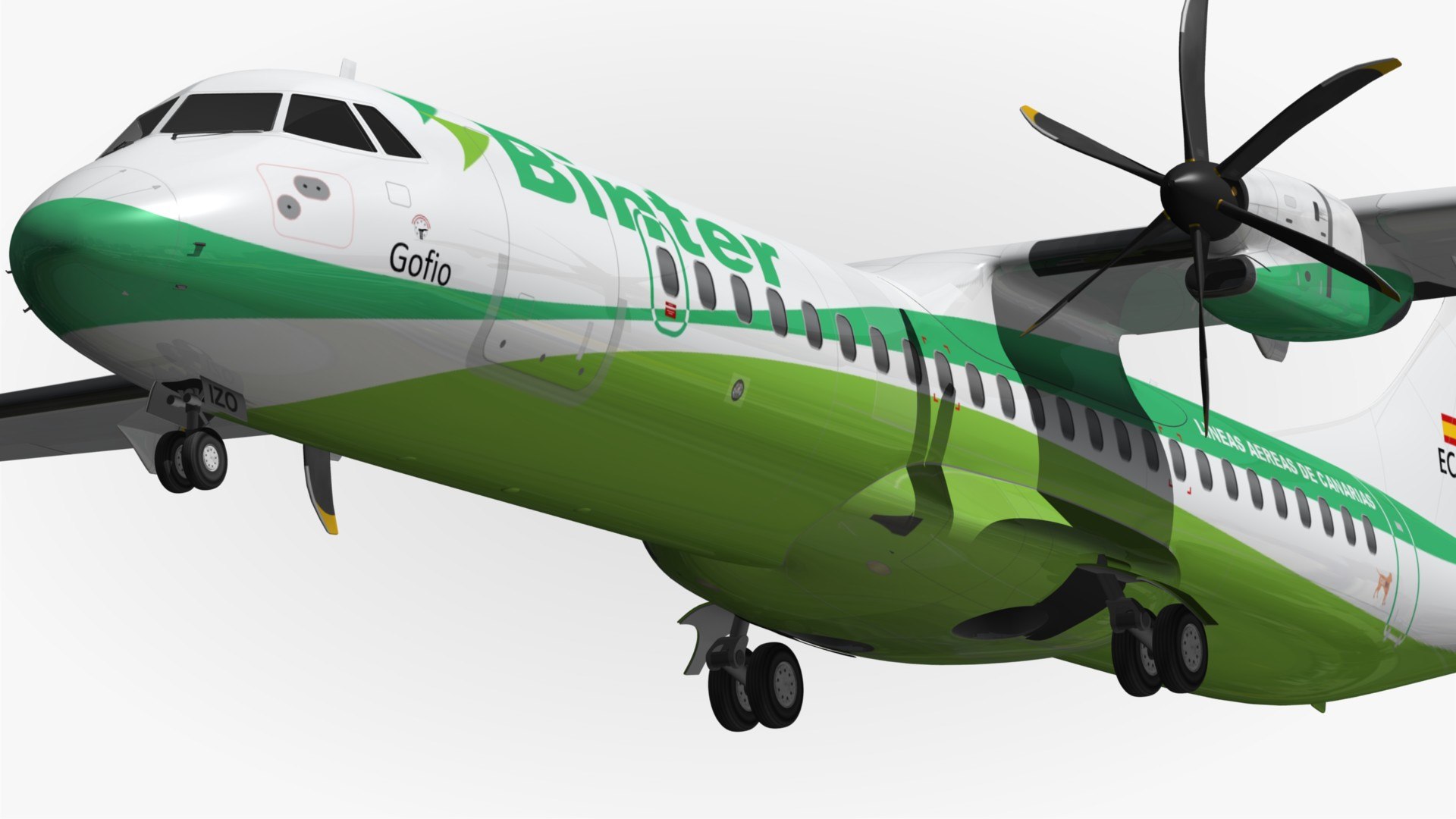 Atr 72 Binter 3d Model